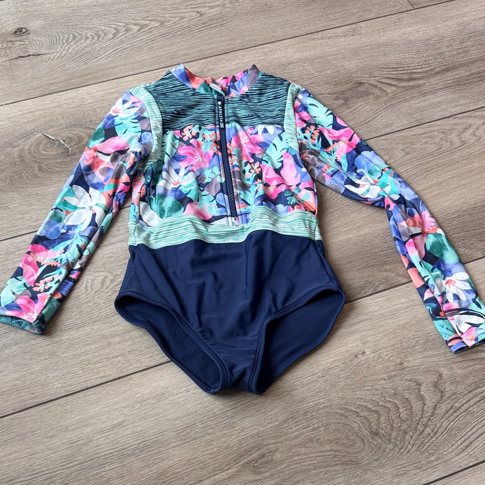 Athleta girl Floral Long Sleeve Kids Swimsuit Rashguard